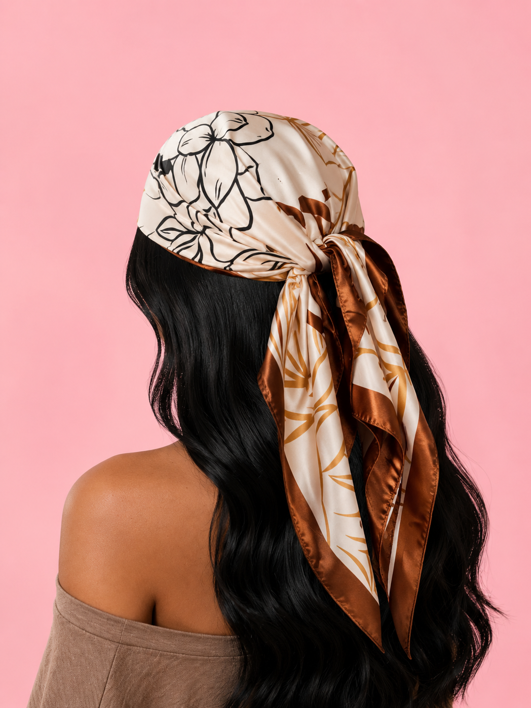 Mocha Bloom Scarf