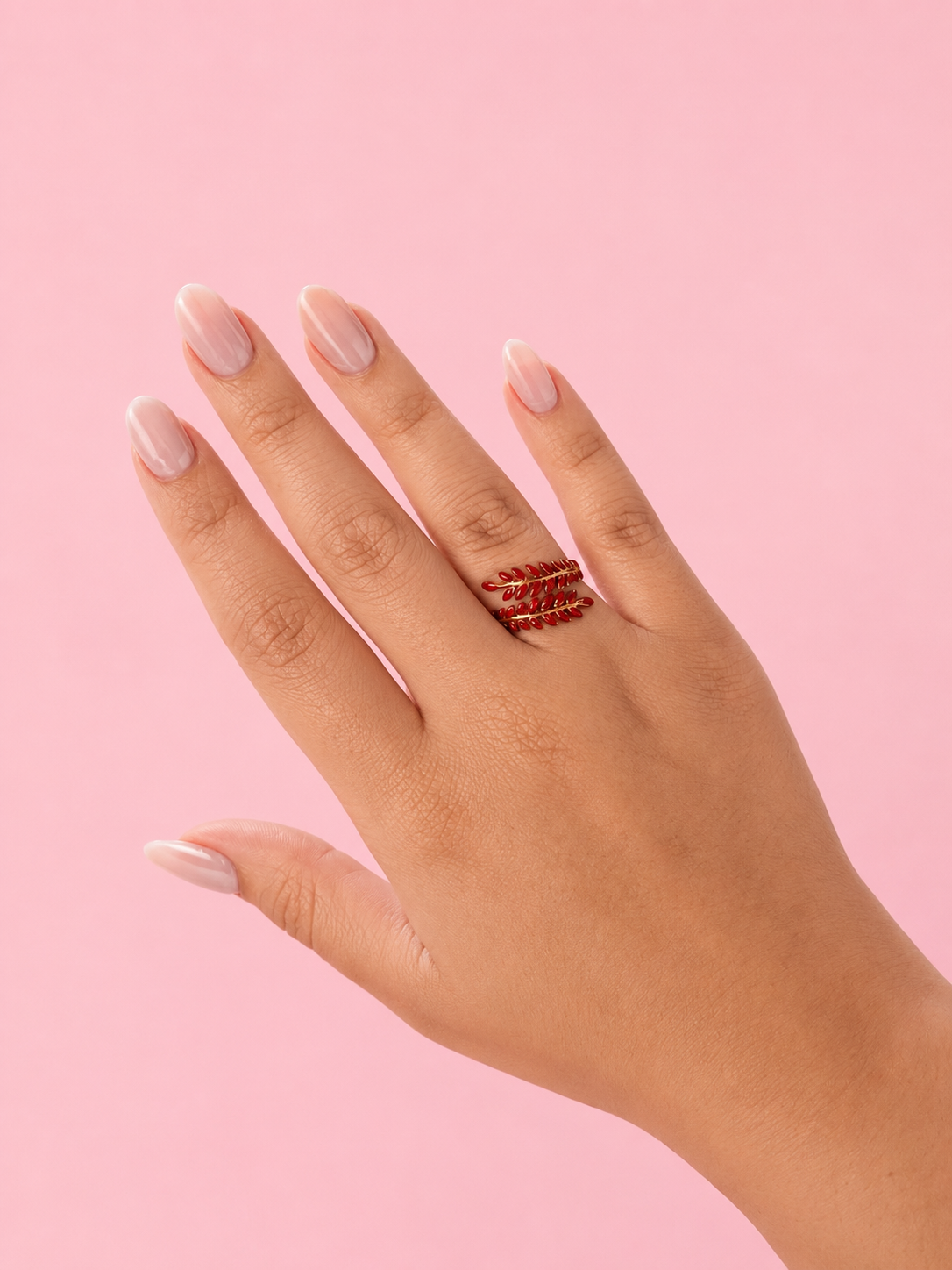 Crimson Leaf Ring