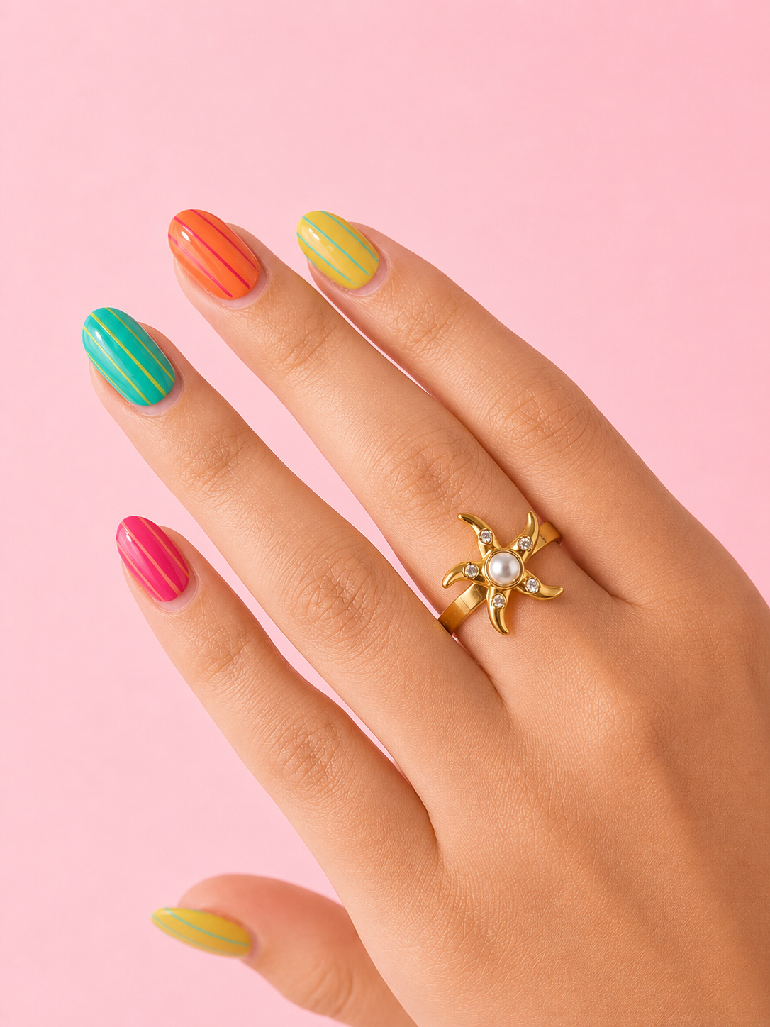 Seashell Pearl Ring