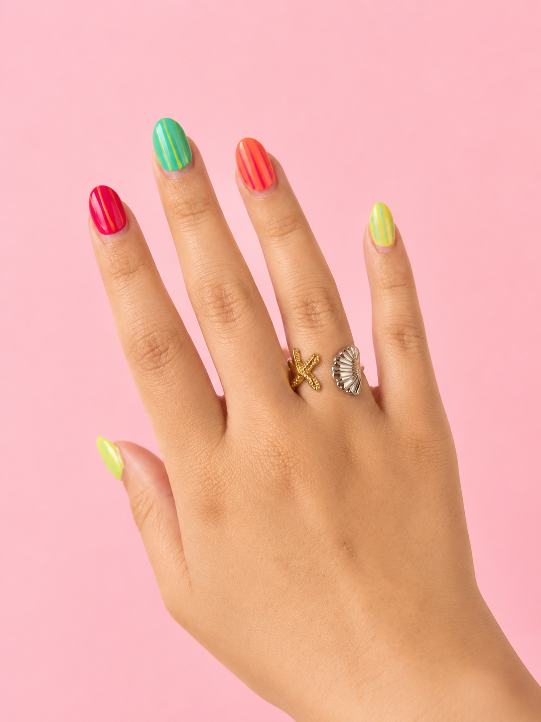 Shell & Star Ring