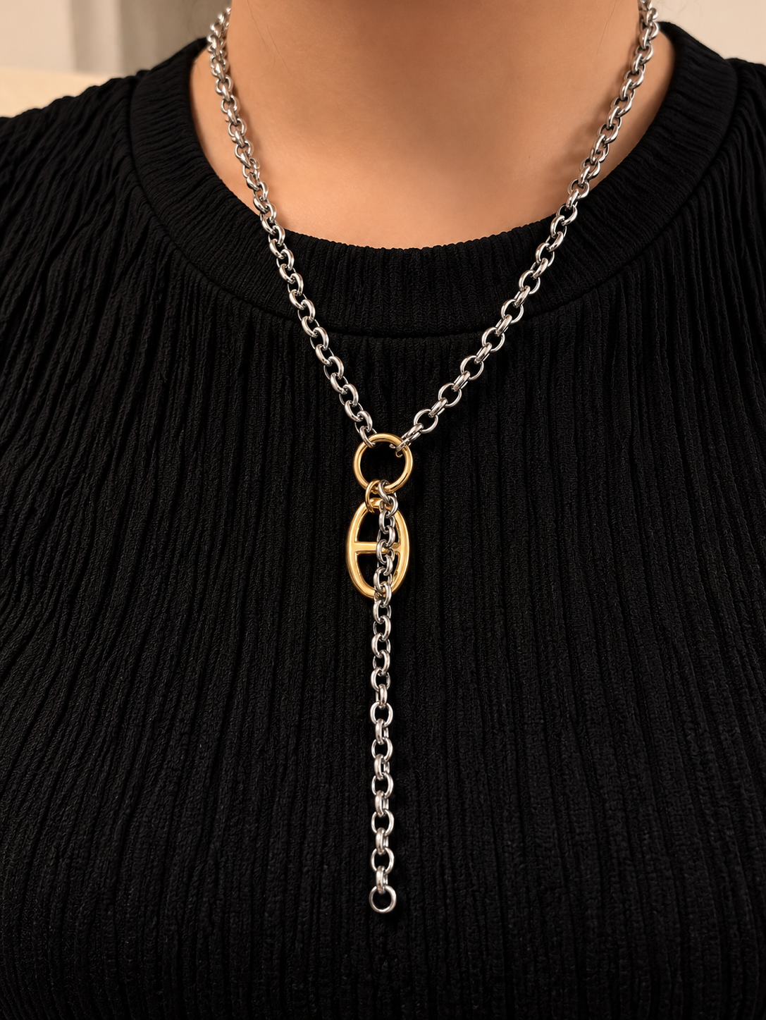 Silver & Gold Lariat
